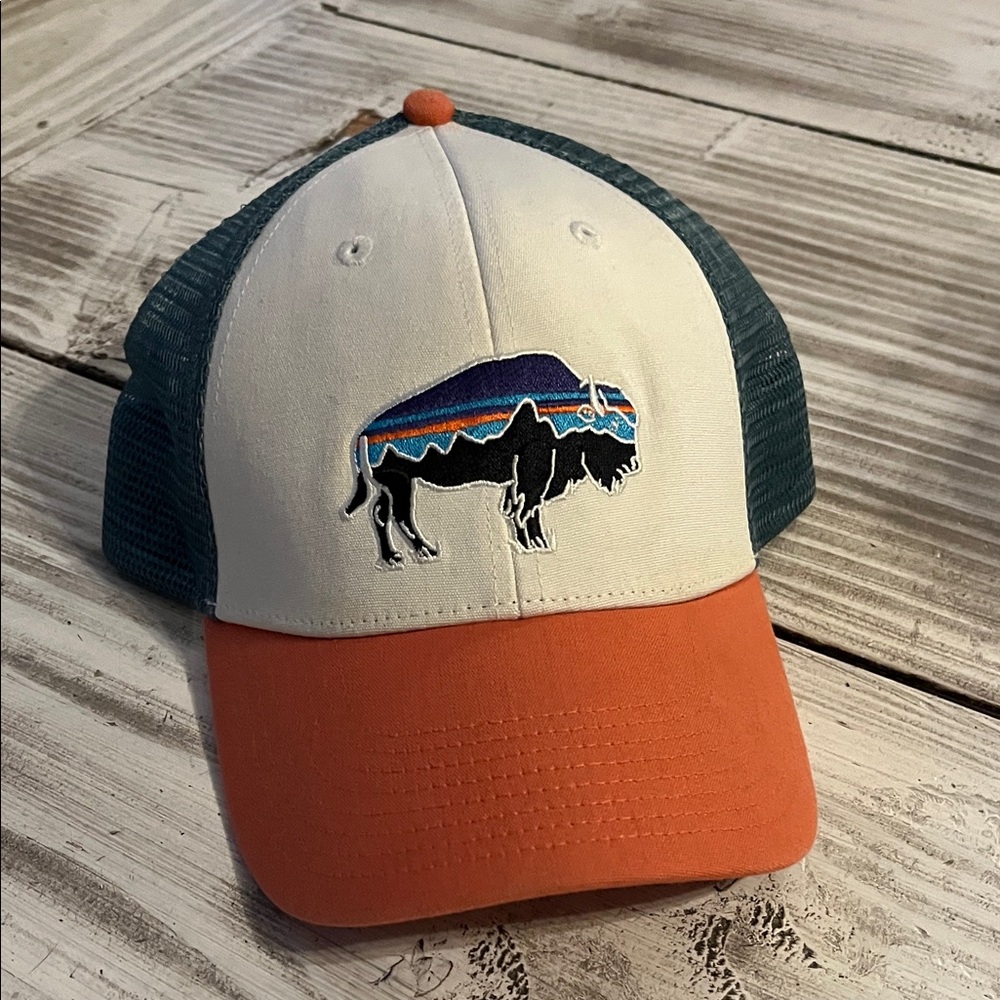 Patagonia Blue and Orange Trucker Hat